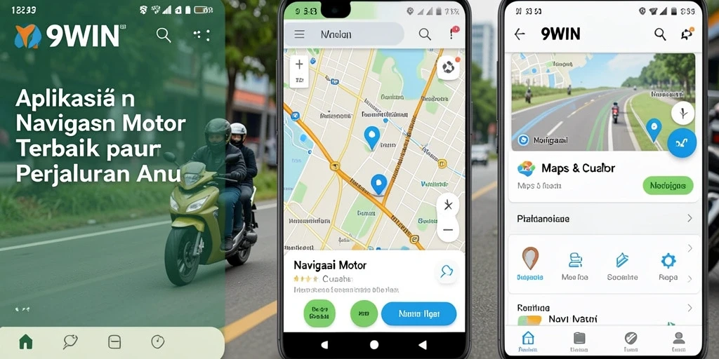 Antarmuka utama 9WIN yang menunjukkan fitur Navigasi Motor.