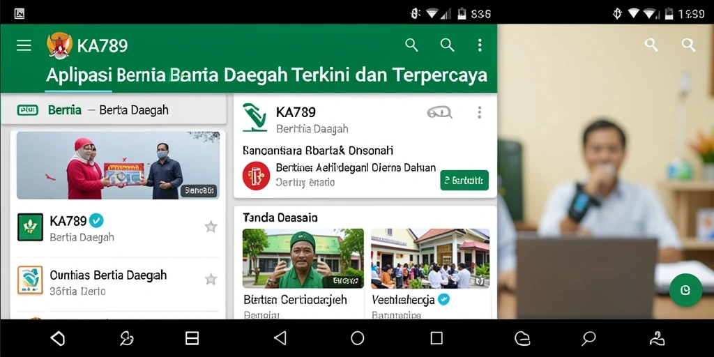 Antarmuka KA789 yang menampilkan berita daerah secara jelas.