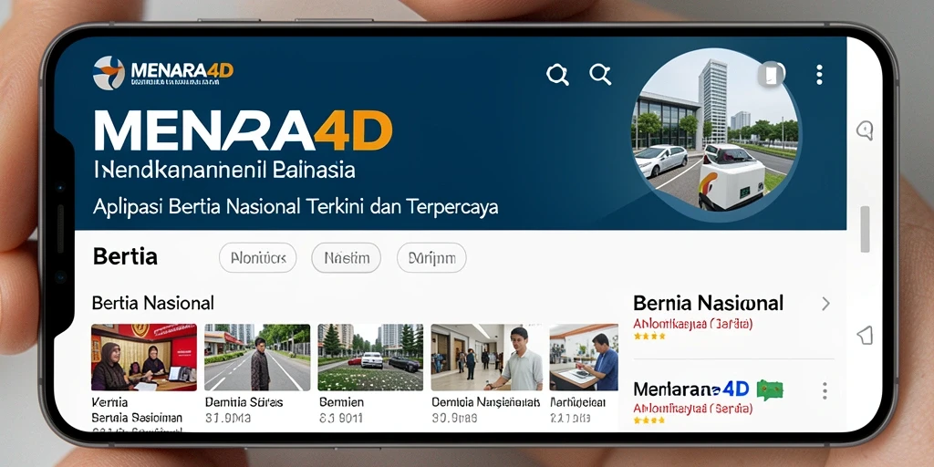 Tampilan antarmuka sederhana dan informatif dari aplikasi MENARA4D.