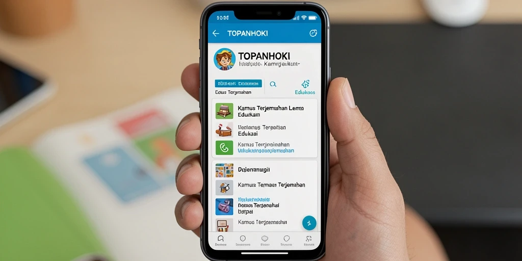 Antarmuka aplikasi TOPANHOKI yang sederhana dan informatif.